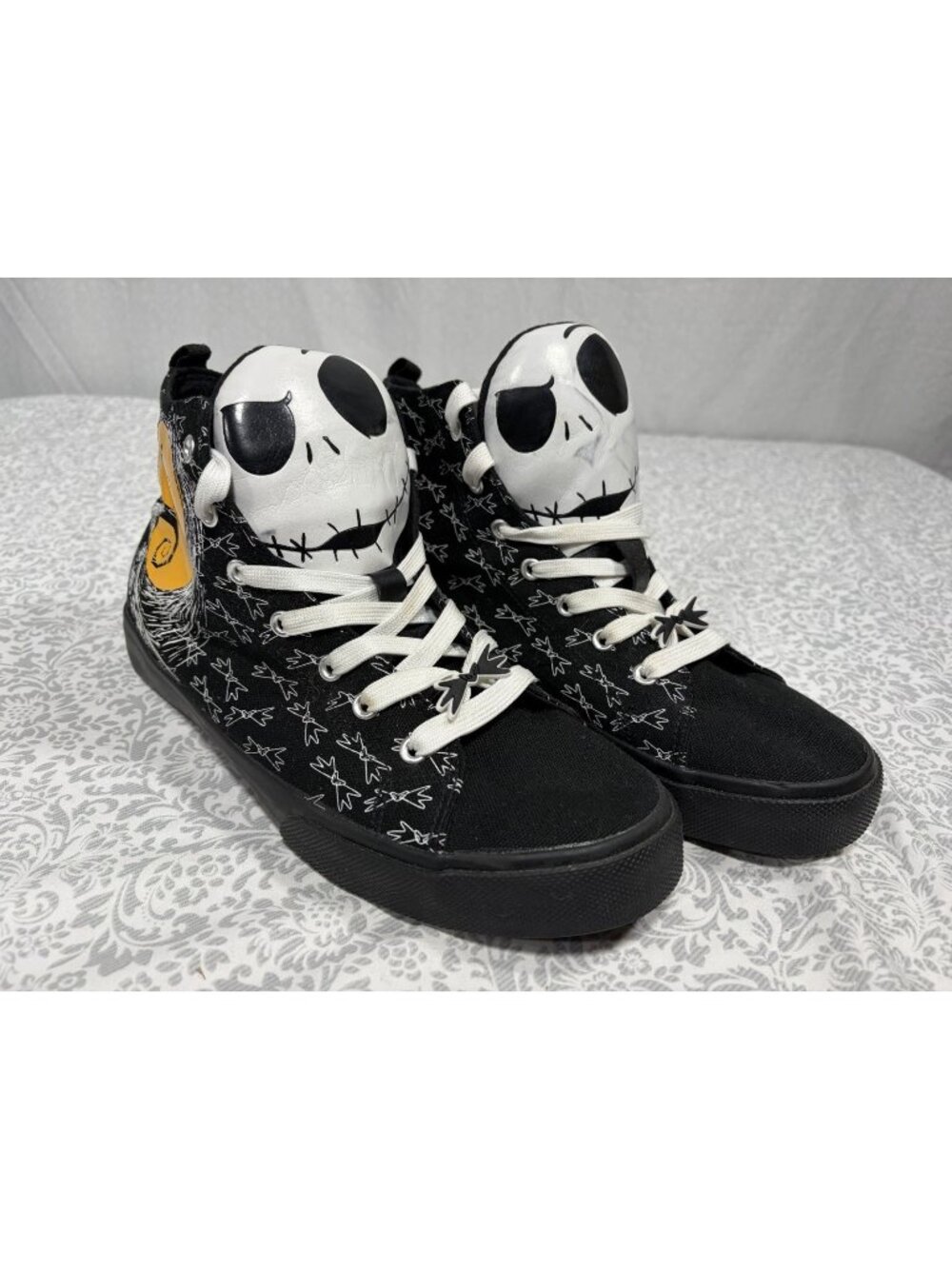 Adult Size 10 Ground Up Nightmare Before Christmas Jack Skellington High Tops
